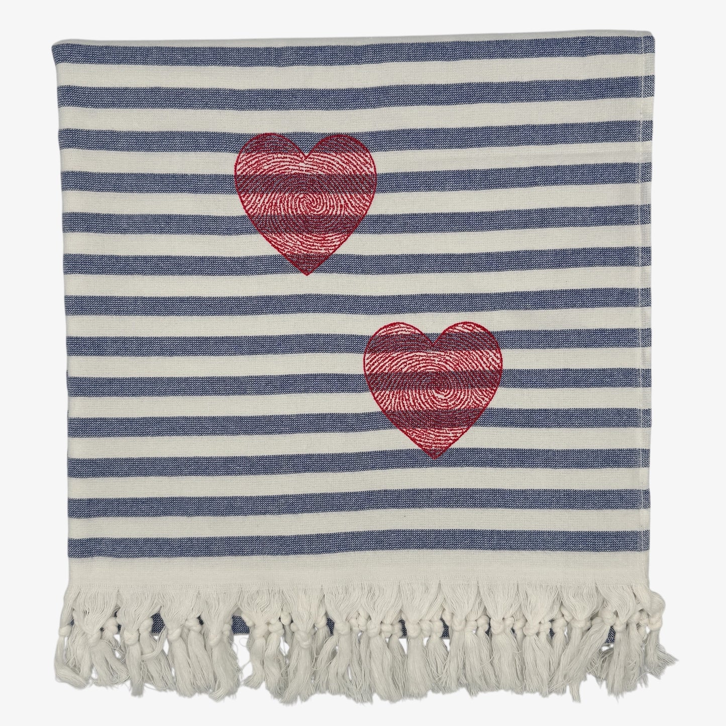 Hamam Badetuch | 2 Herzen Fingerabdruck