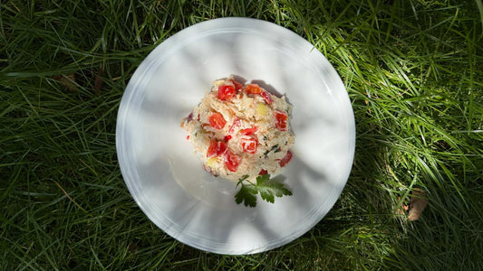 Picknick im Grünen - Frischer Reissalat mit Joghurt-Dressing